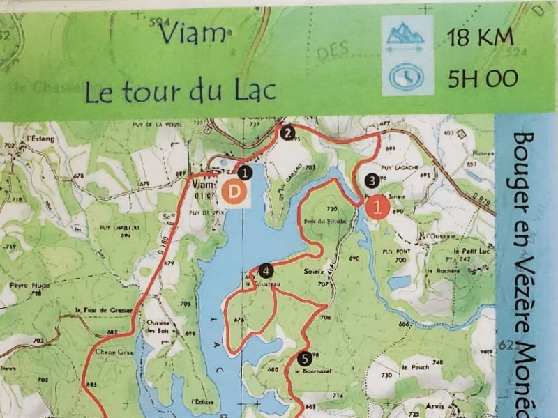 le tour du lac de VIAM au départ du camping